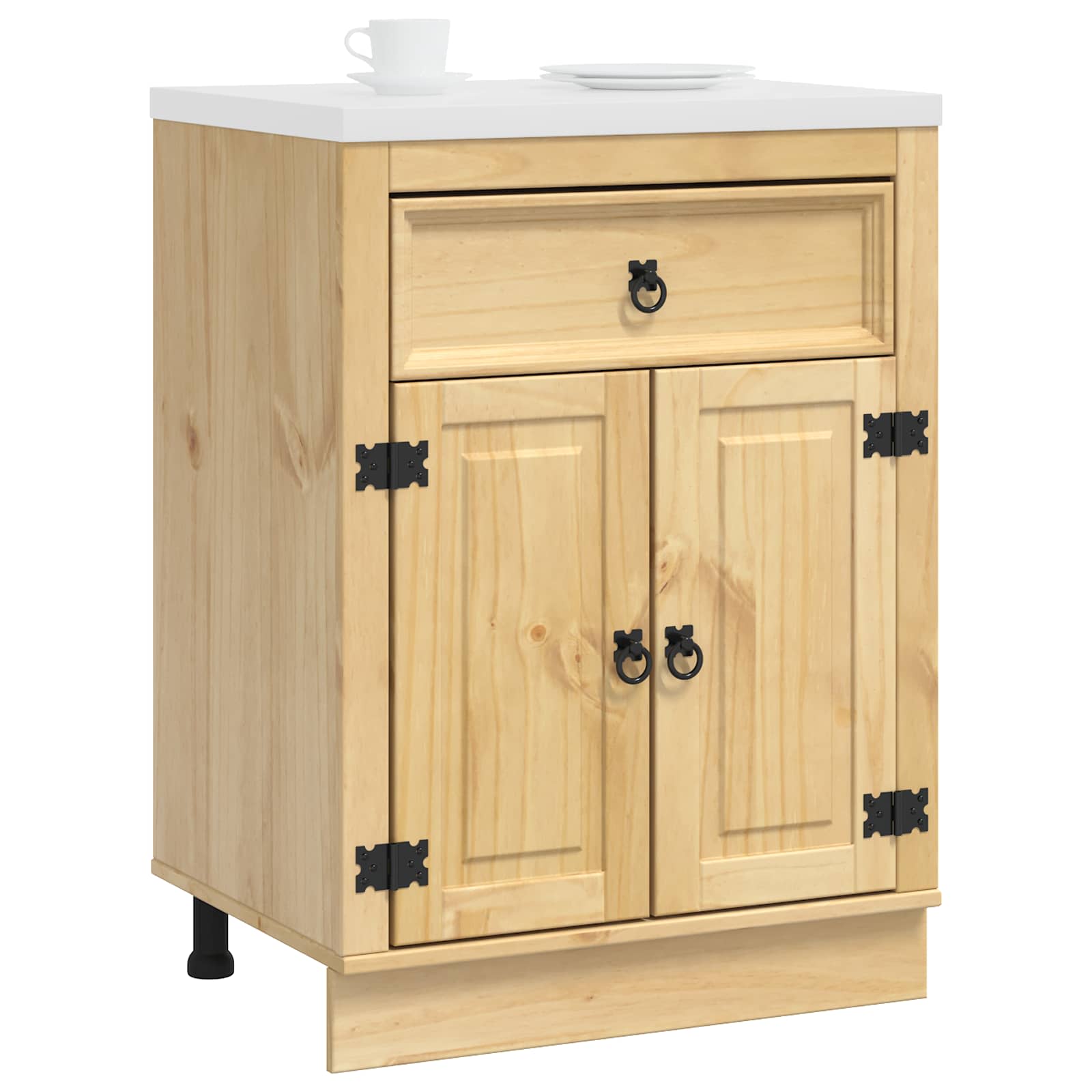 Cabinet SKI Medeno Smeđa 60 x 46 x 81,5 cm Čvrsto borovo drvo