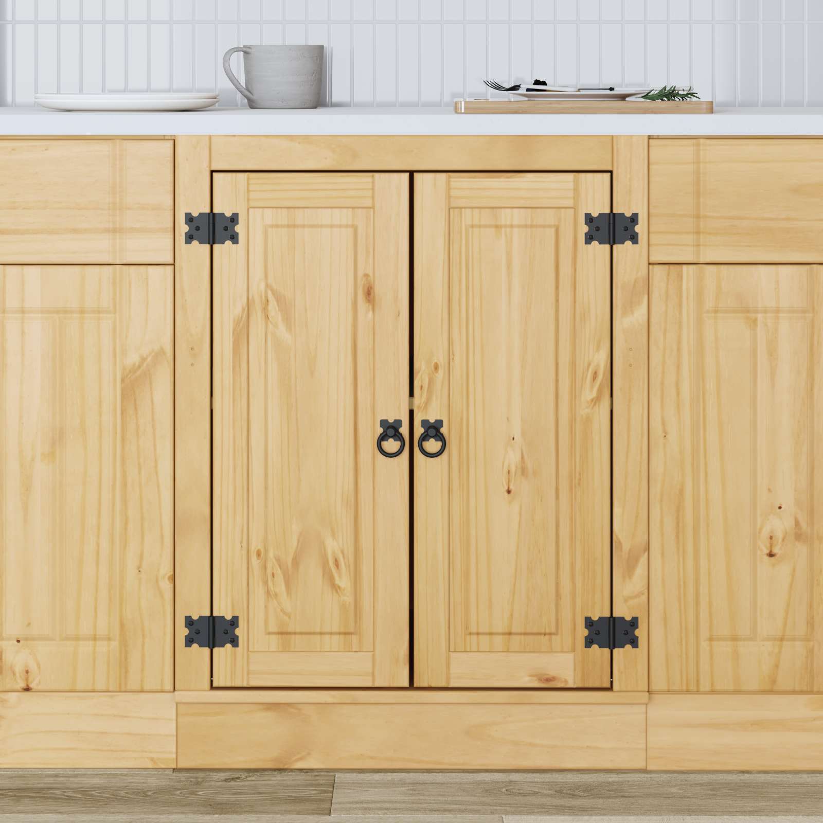 Cabinet SKI Medeno Smeđa 60 x 46 x 81,5 cm Čvrsto borovo drvo