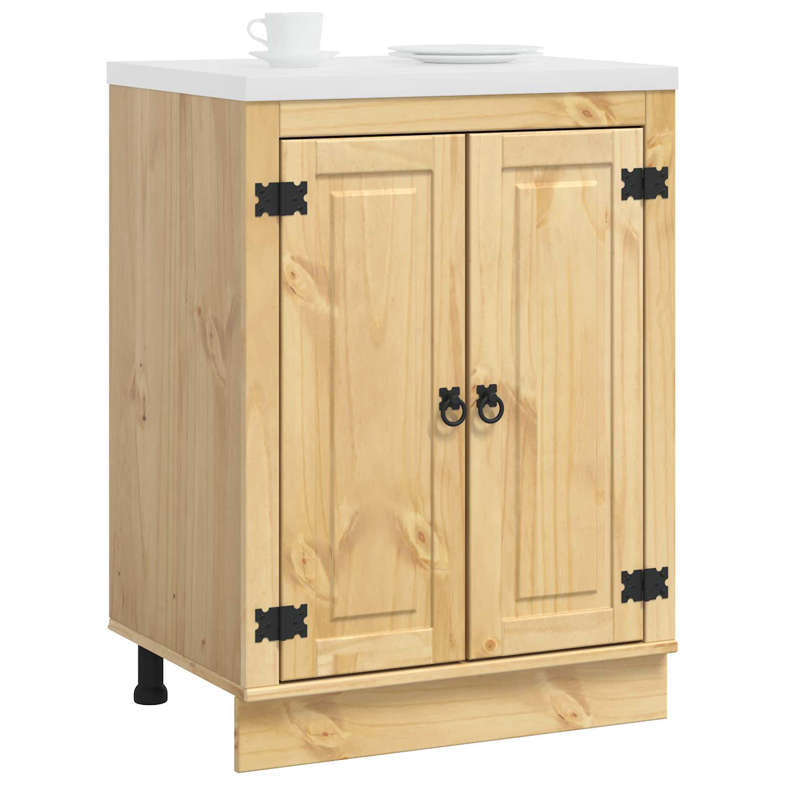 Cabinet SKI Medeno Smeđa 60 x 46 x 81,5 cm Čvrsto borovo drvo