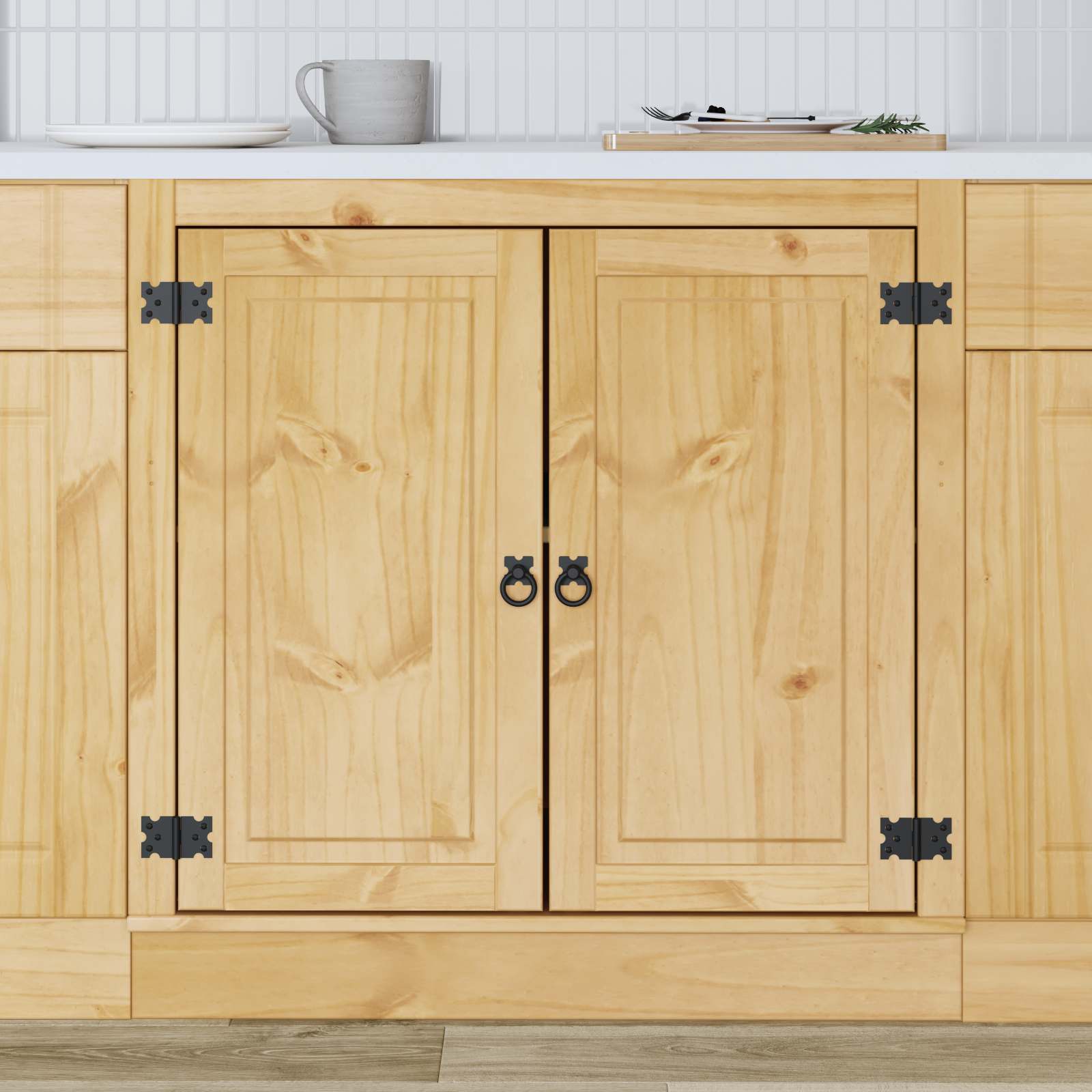 Cabinet SKI Medeno Smeđa 80 x 46 x 81,5 cm Čvrsto borovo drvo