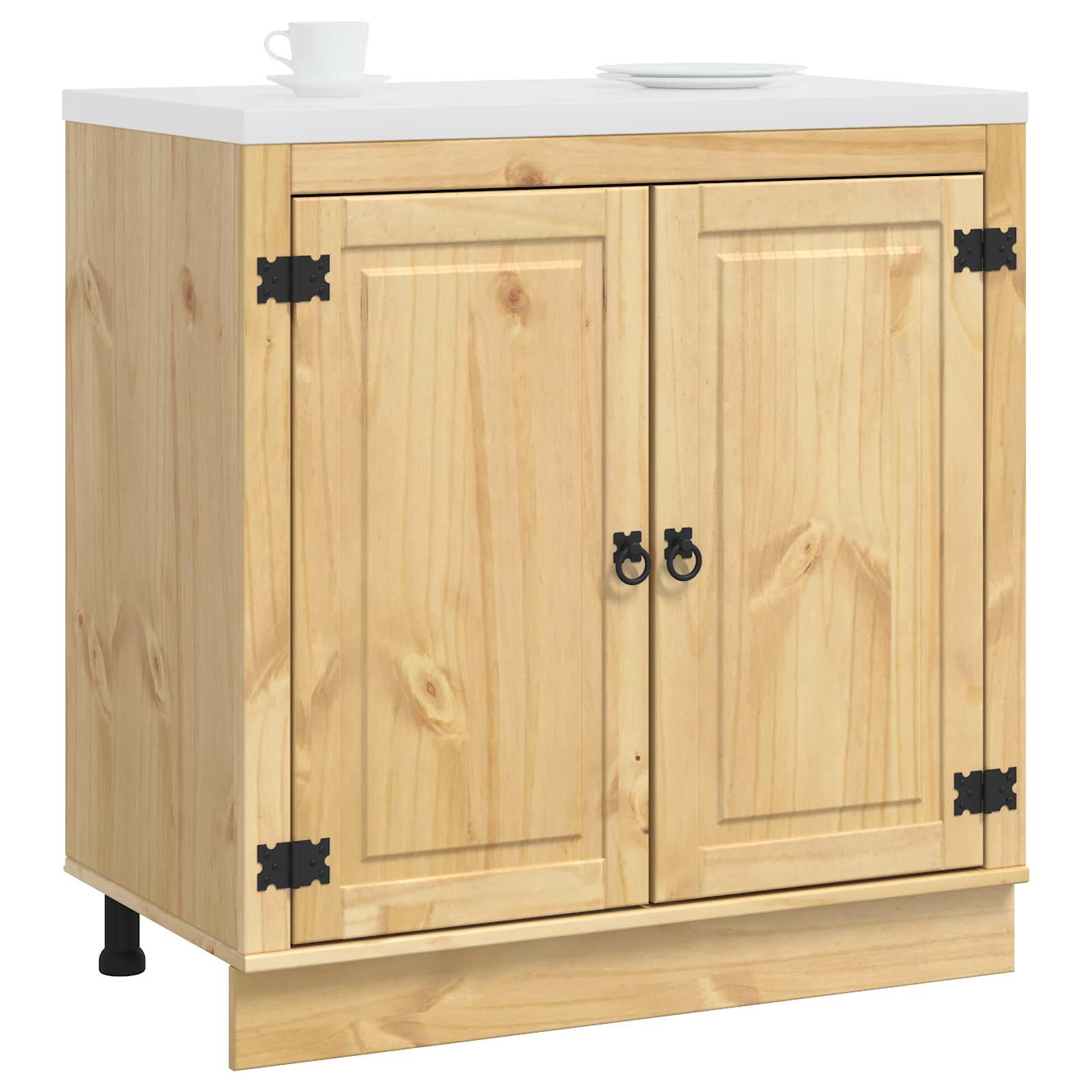 Cabinet SKI Medeno Smeđa 80 x 46 x 81,5 cm Čvrsto borovo drvo