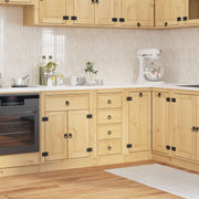 Cabinet SKI Medeno Smeđa 40 x 46 x 81 cm Čvrsto borovo drvo