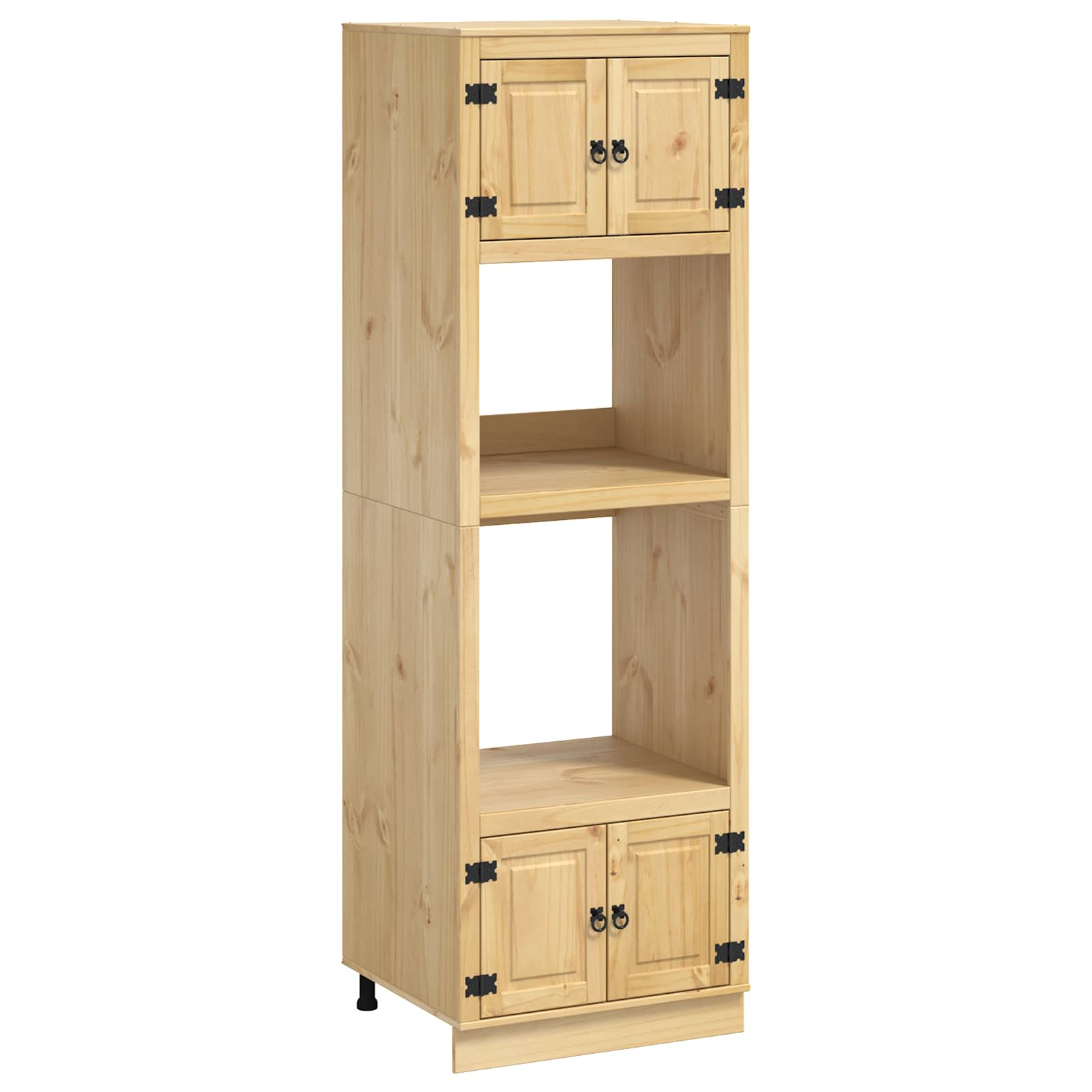 Cabinet SKI Medeno Smeđa 66 x 58 x 207 cm Čvrsto borovo drvo