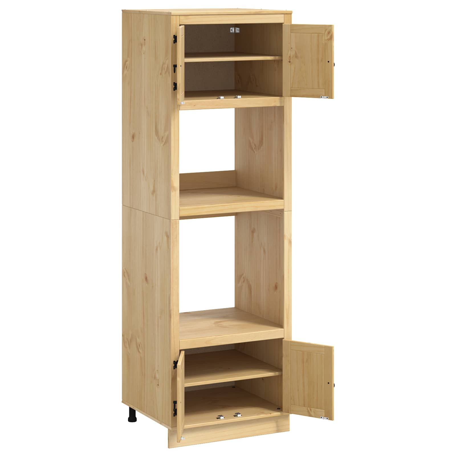 Cabinet SKI Medeno Smeđa 66 x 58 x 207 cm Čvrsto borovo drvo