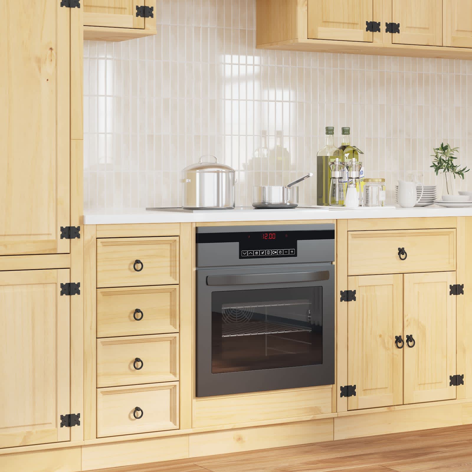Cabinet SKI Medeno Smeđa 60 x 46 x 81 cm Čvrsto borovo drvo