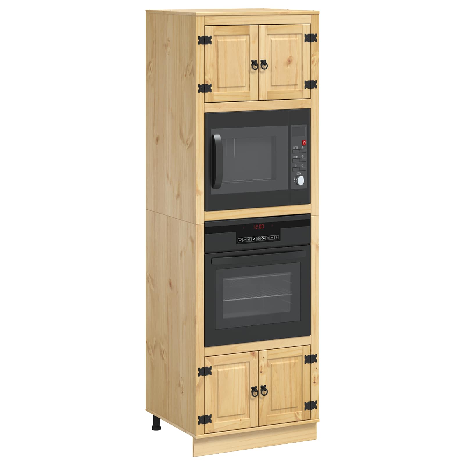 Cabinet SKI Medeno Smeđa 66 x 58 x 207 cm Čvrsto borovo drvo
