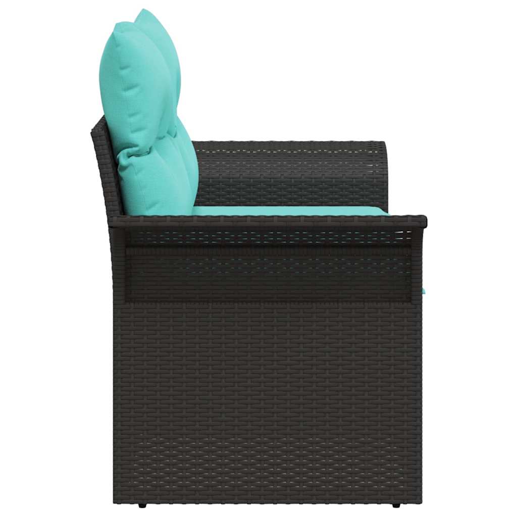 Vrtni kauč s jastukom 141 x 62 x 69 cm poliratan