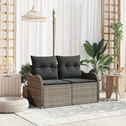 Vrtni kauč s jastukom Siva 121 x 62 x 69cm poliratan