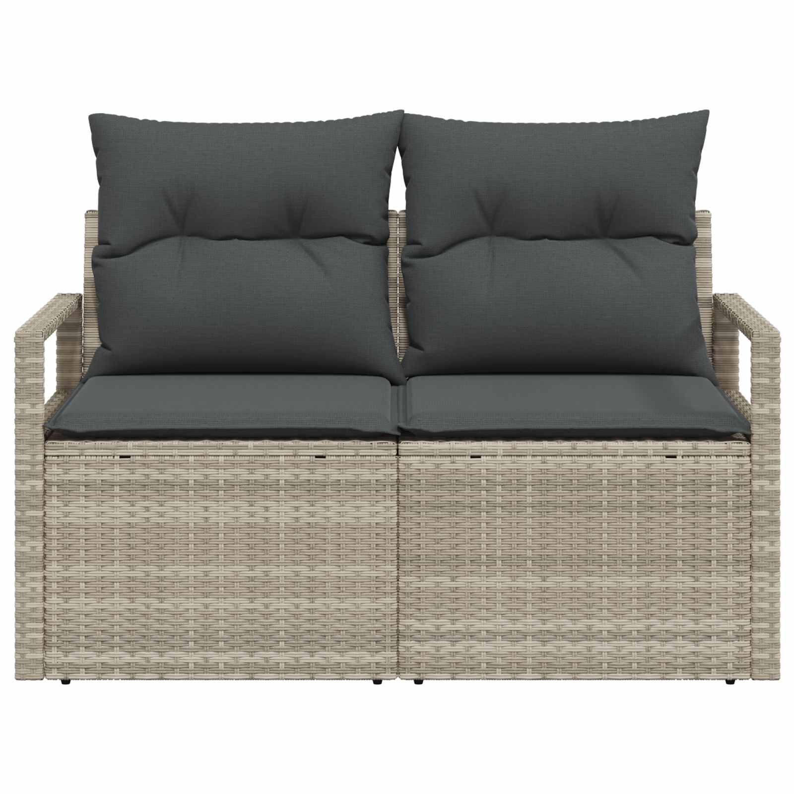Vrtni kauč s jastukom s pohranom 120 x 62 x 69 cm poliratan