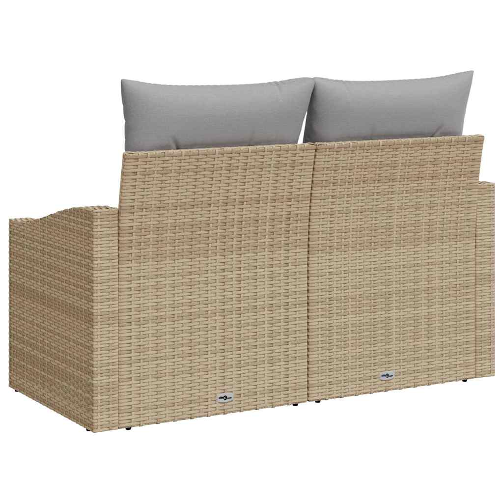 Vrtni kauč s jastukom 123 x 62 x 69 cm poliratan
