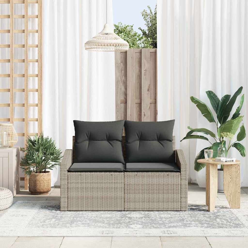 Vrtni kauč s jastukom 123 x 62 x 69 cm poliratan