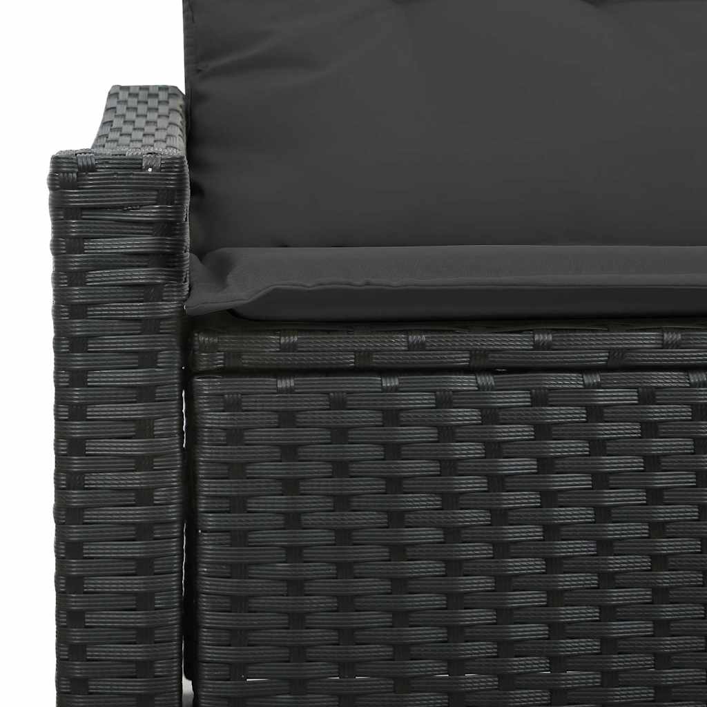 Vrtni kauč s jastukom s pohranom 123 x 62 x 69 cm poliratan