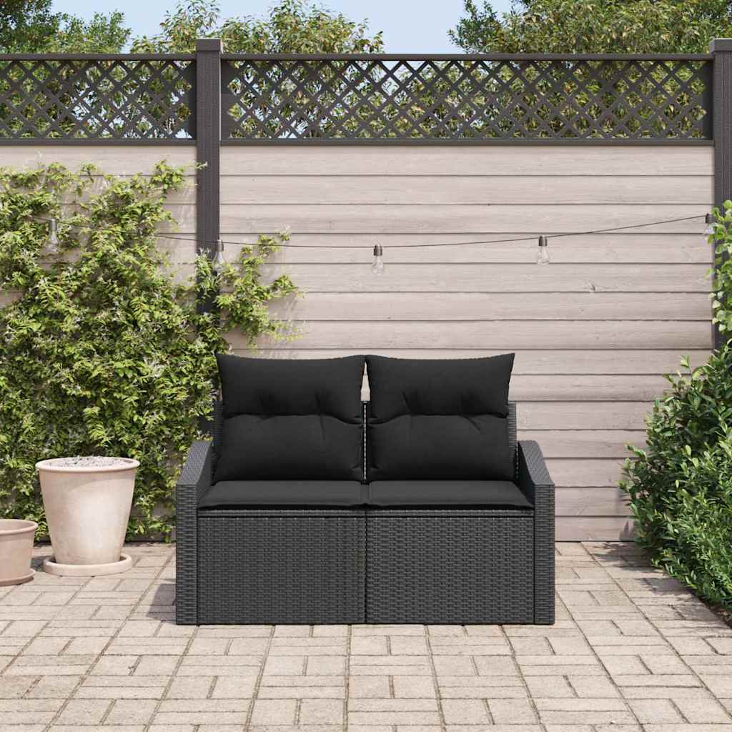 Vrtni kauč s jastukom s pohranom 123 x 62 x 69 cm poliratan