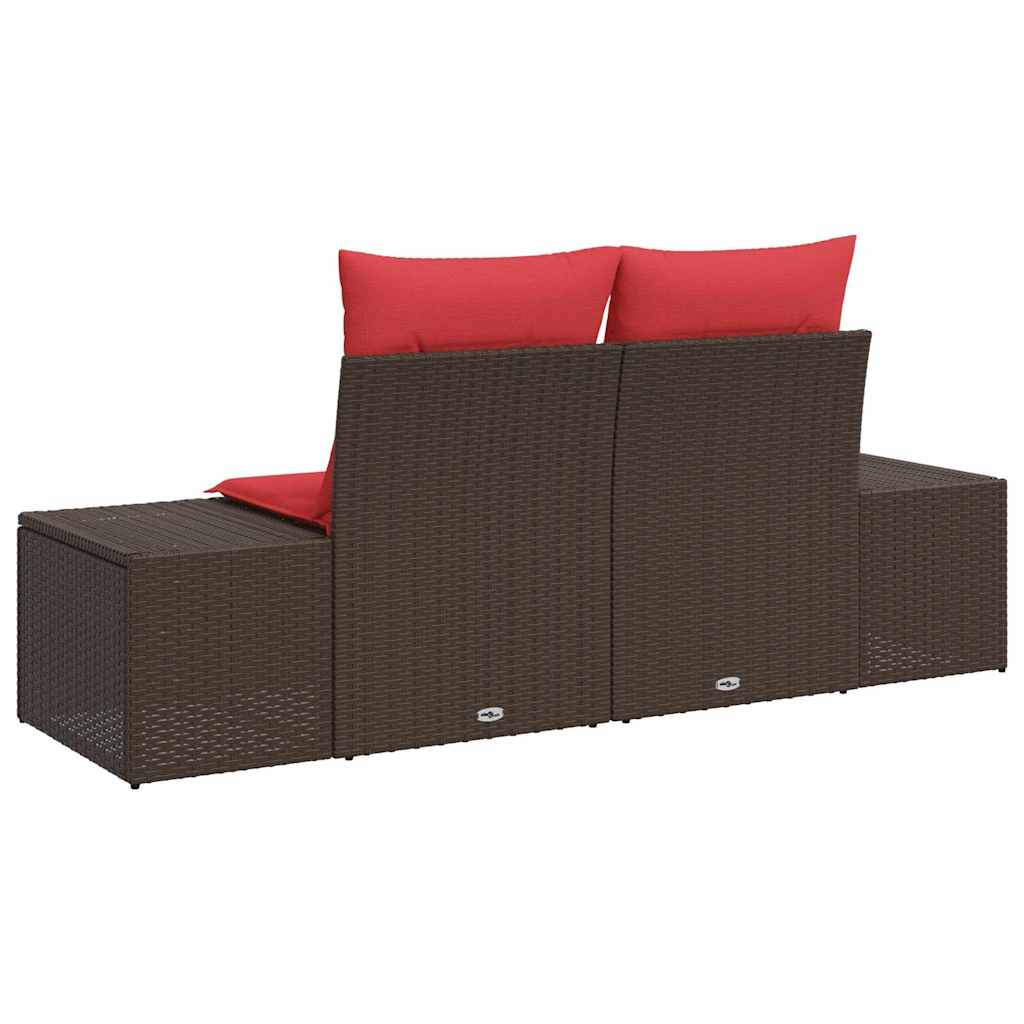 Vrtni kauč s jastukom 184 x 62 x 69 cm poliratan