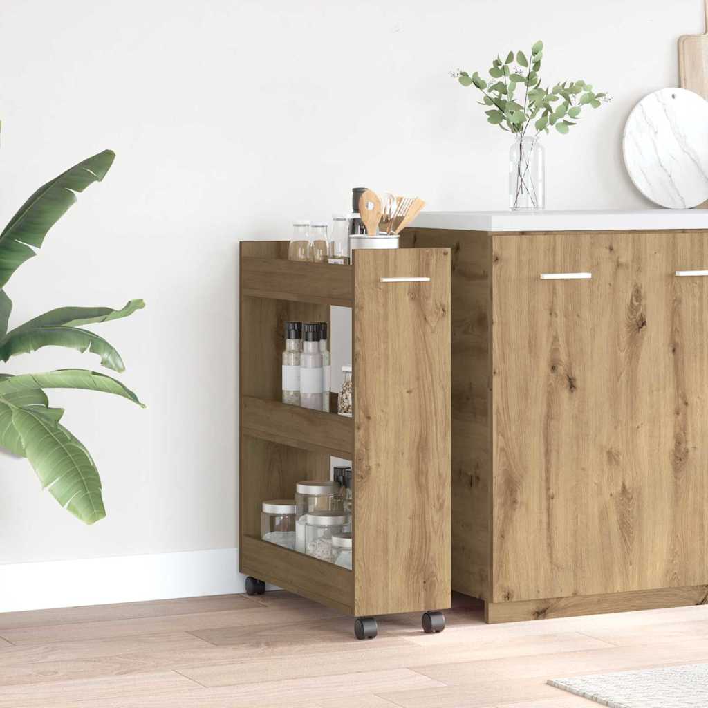 Cabinet s kotačem Umjetnički hrast 60 x 22 x 79 cm