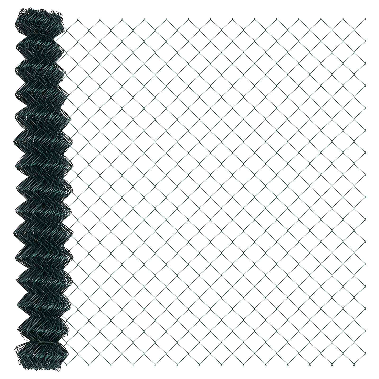 Ograda od lančane veze 10 x 1,6 m Čelik Zelena