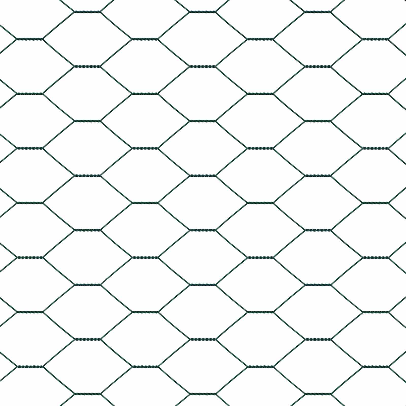 Heksagonalna ograda Zelena 0,4 x 10 m PVC