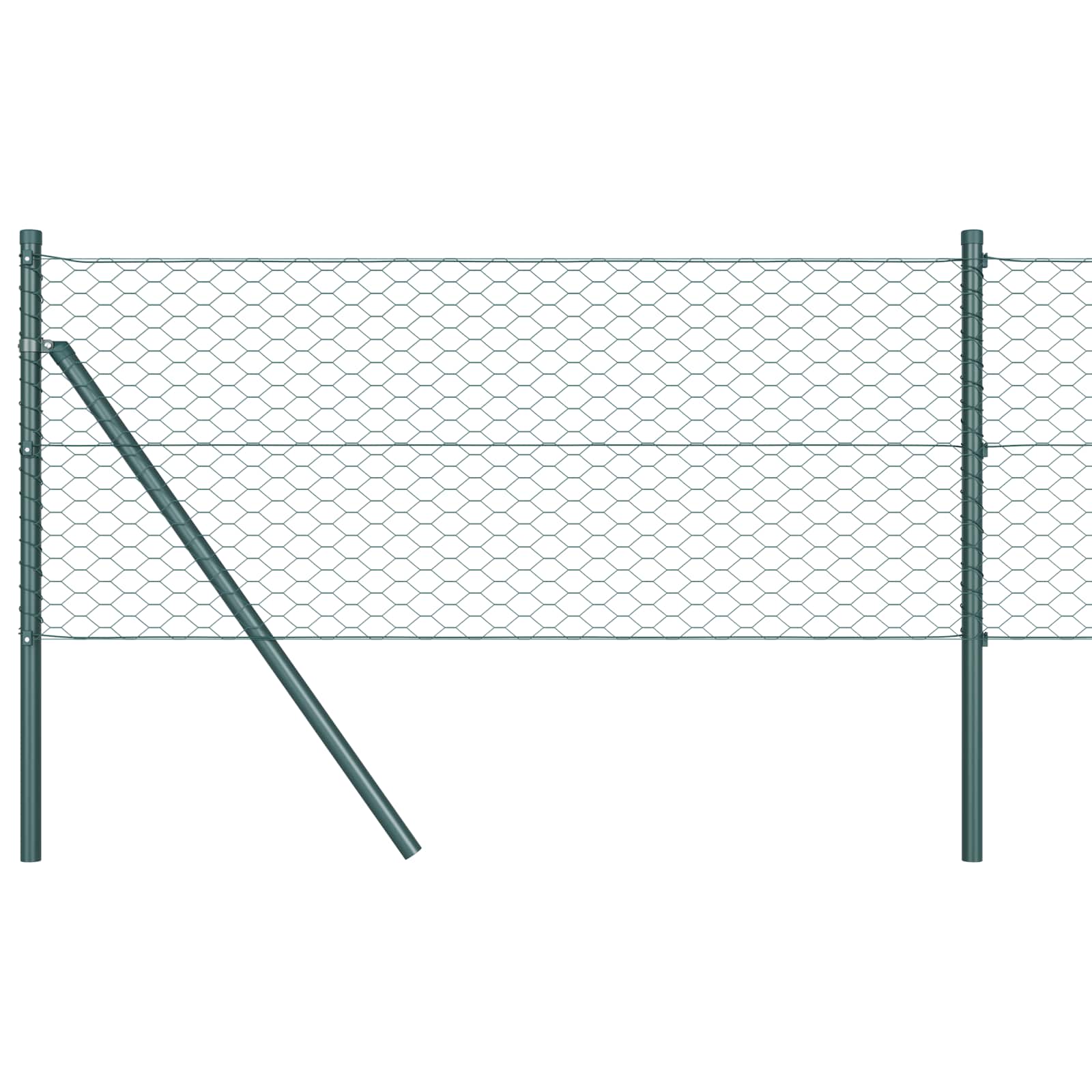 Heksagonalna ograda Zelena 0,4 x 10 m PVC