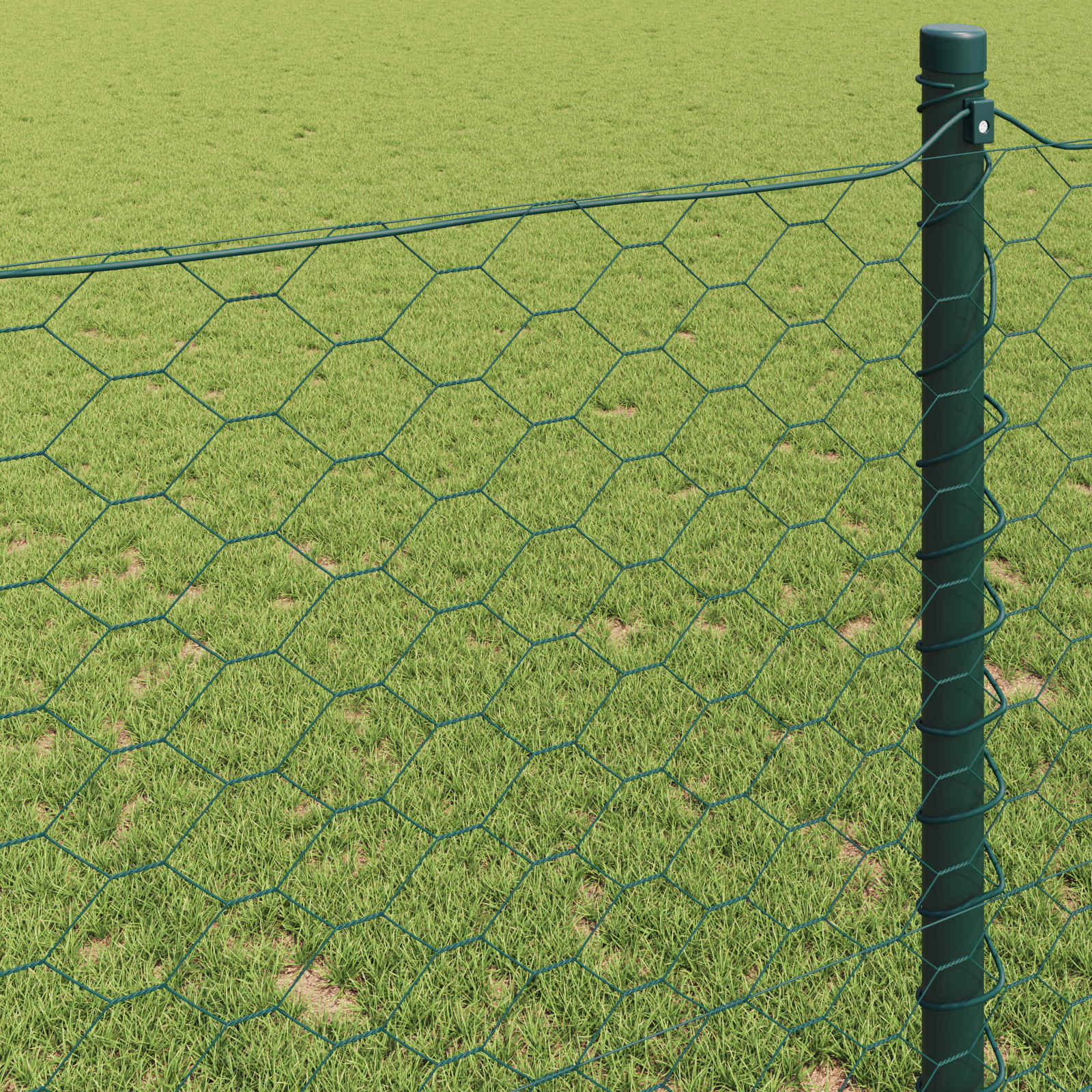 Heksagonalna ograda Zelena 0,5 x 10 m PVC