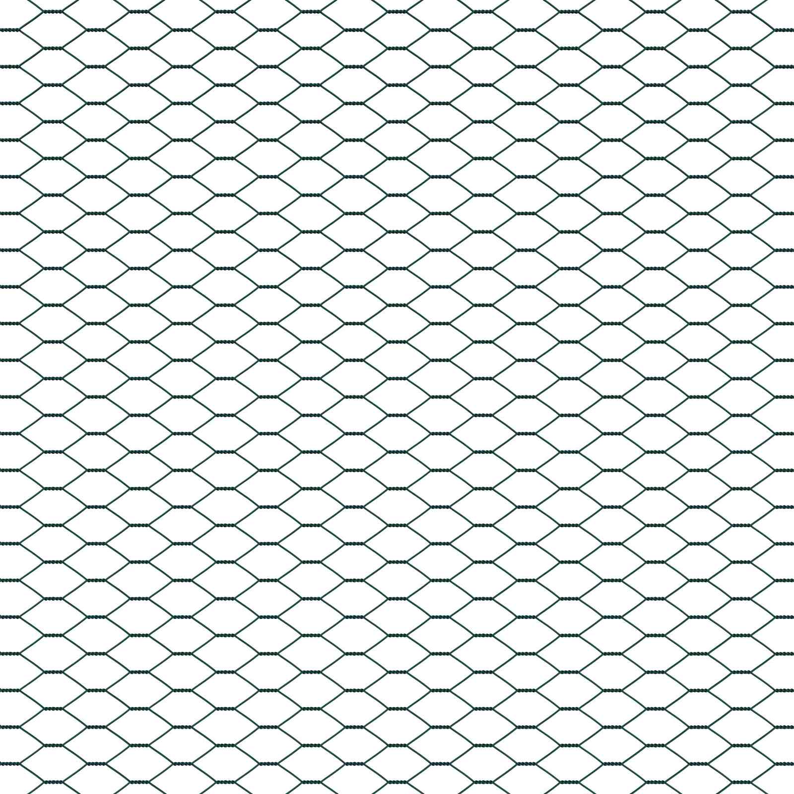 Heksagonalna ograda Zelena 1,2 x 10 m PVC
