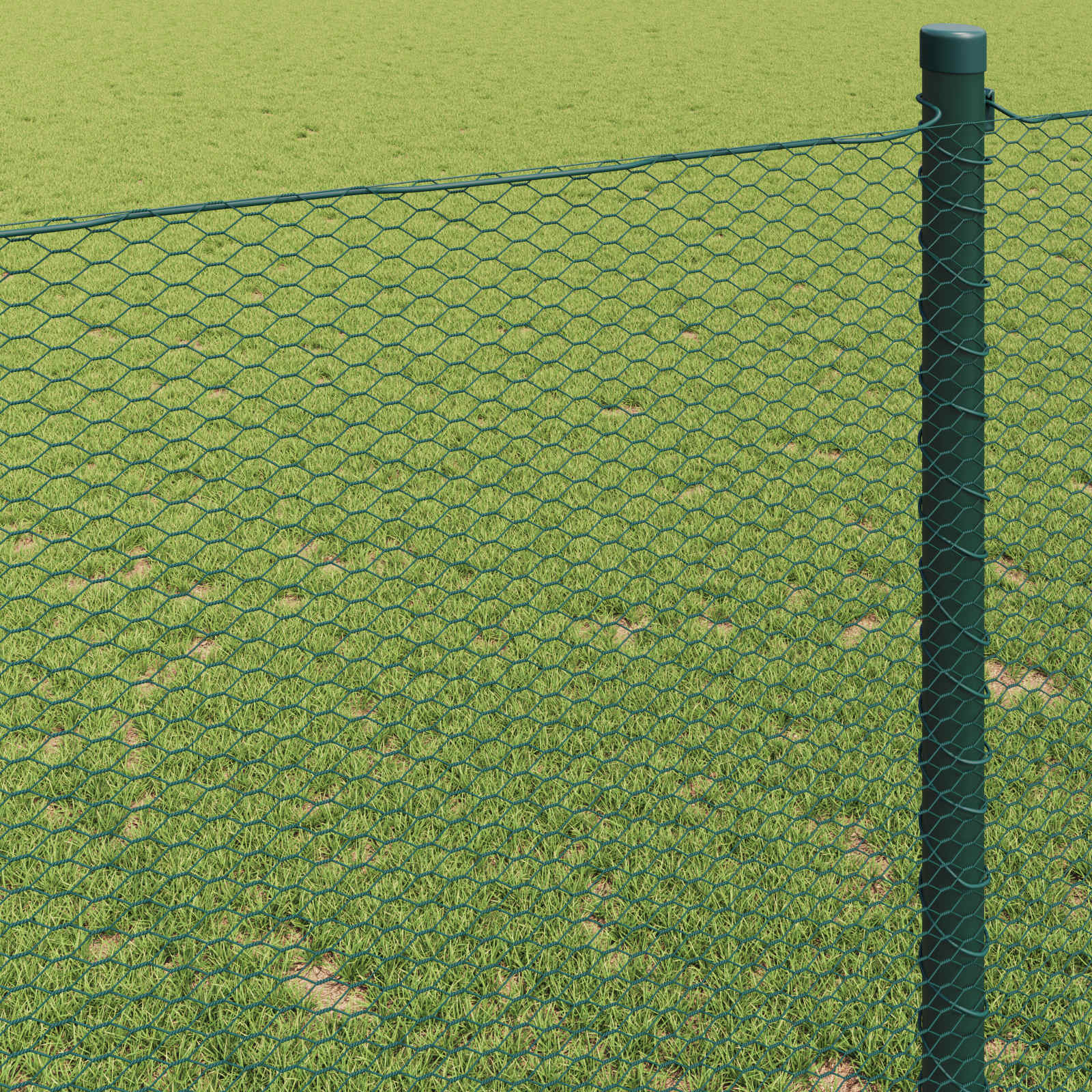 Heksagonalna ograda Zelena 1,2 x 10 m PVC