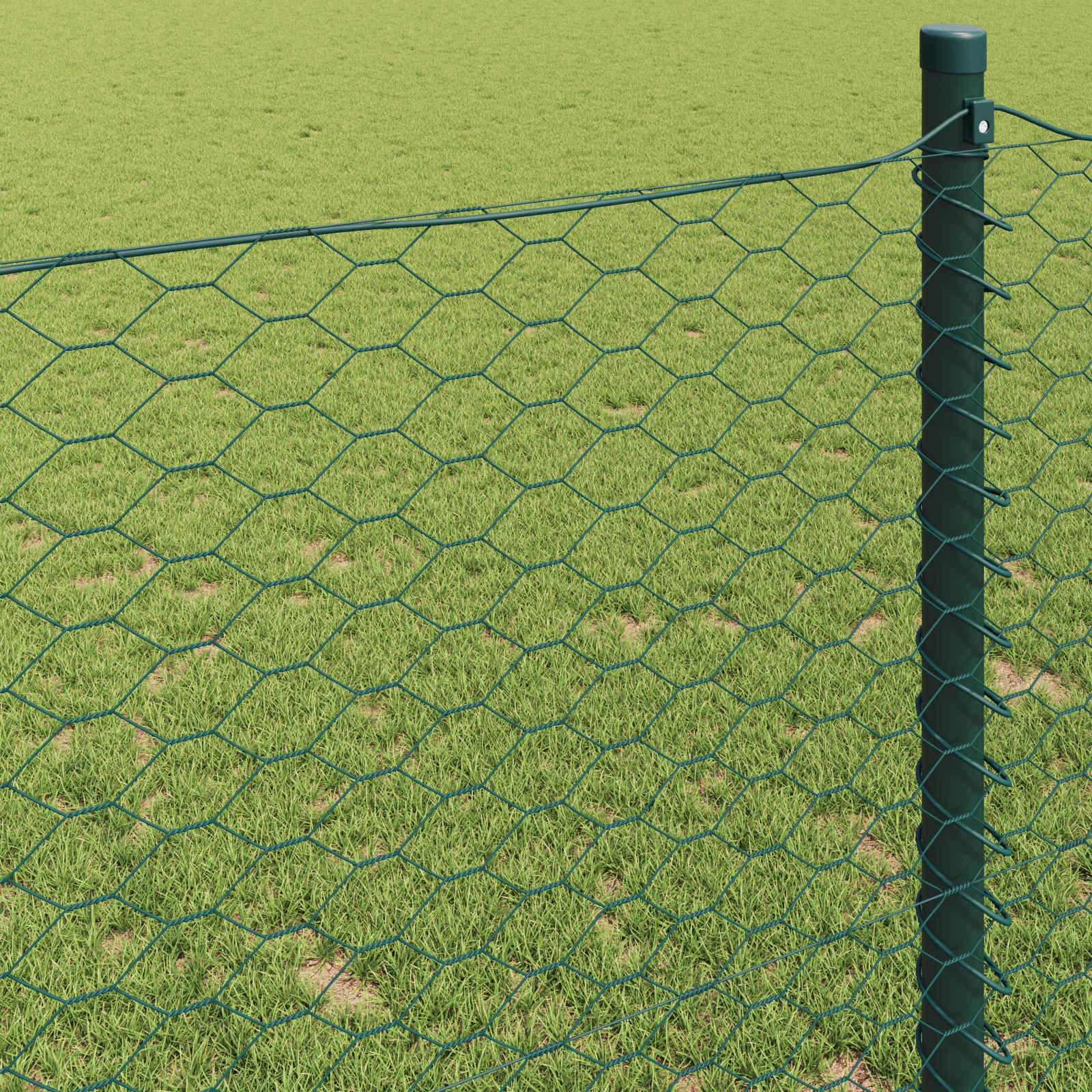 Heksagonalna ograda Zelena 1,4 x 10 m PVC