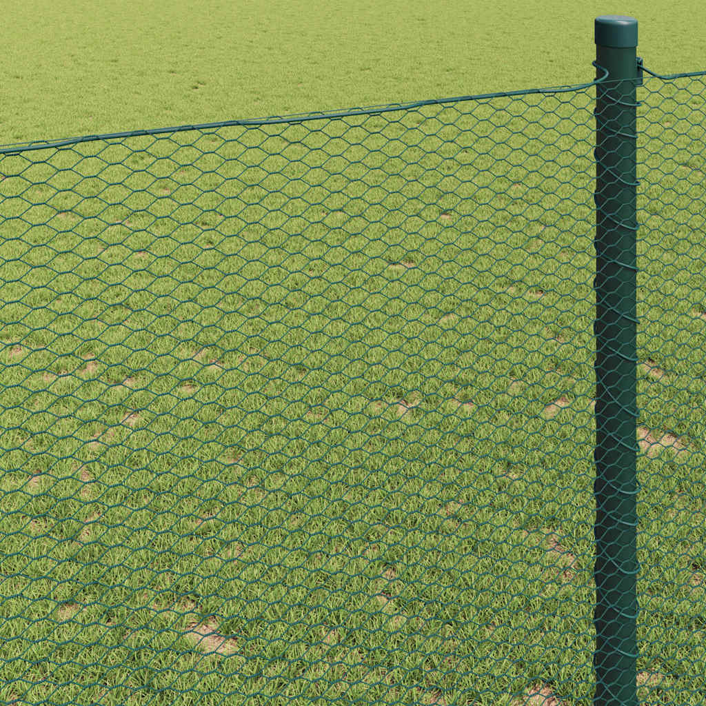 Heksagonalna ograda Zelena 1,6 x 10 m PVC