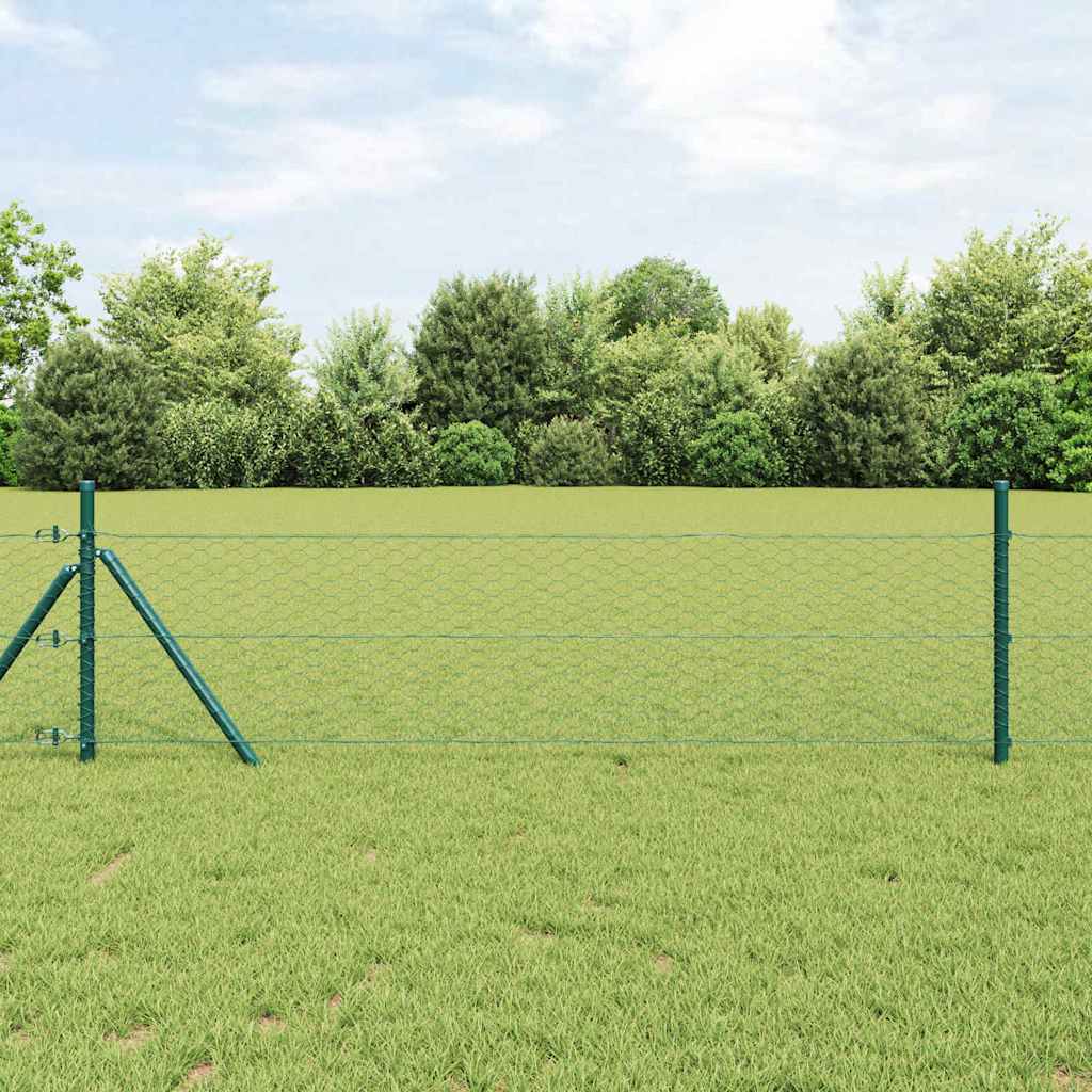 Heksagonalna ograda Zelena 0,6 x 50 m PVC