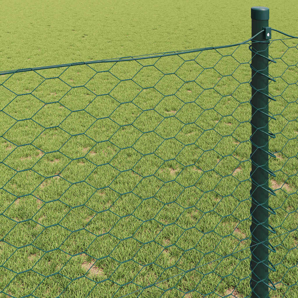 Heksagonalna ograda Zelena 1,5 x 50 m PVC
