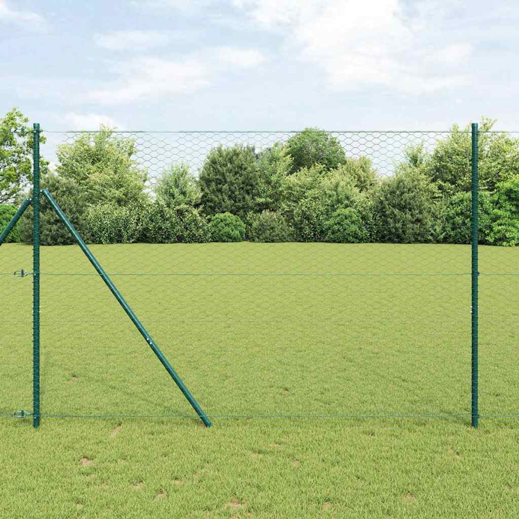 Heksagonalna ograda Zelena 1,5 x 50 m PVC