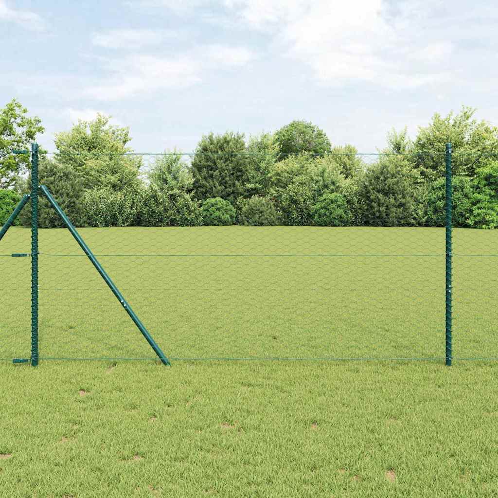 Heksagonalna ograda Zelena 1,2 x 100 m PVC