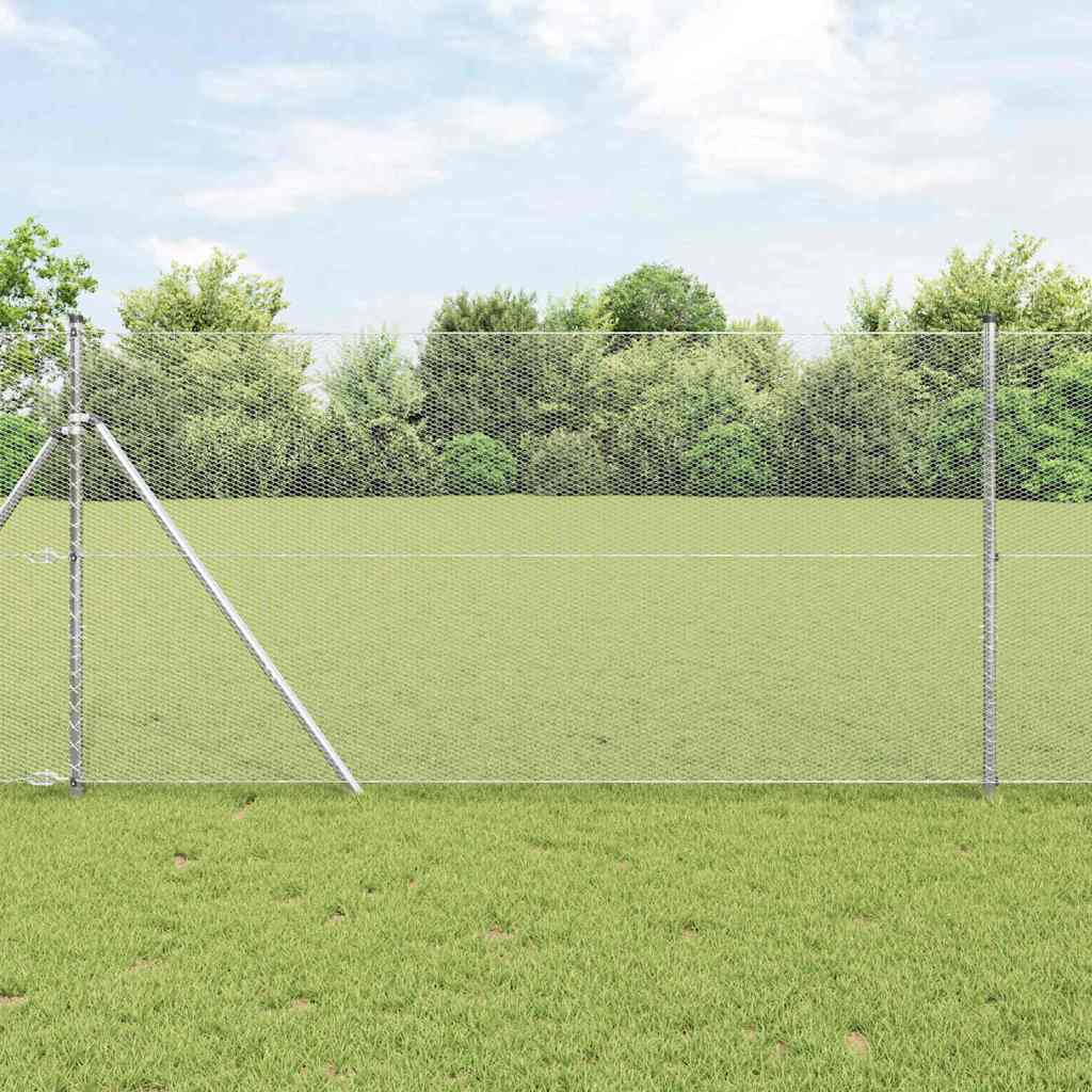 Heksagonalna ograda Srebrno 1,4 x 25 m Pocinčani čelik