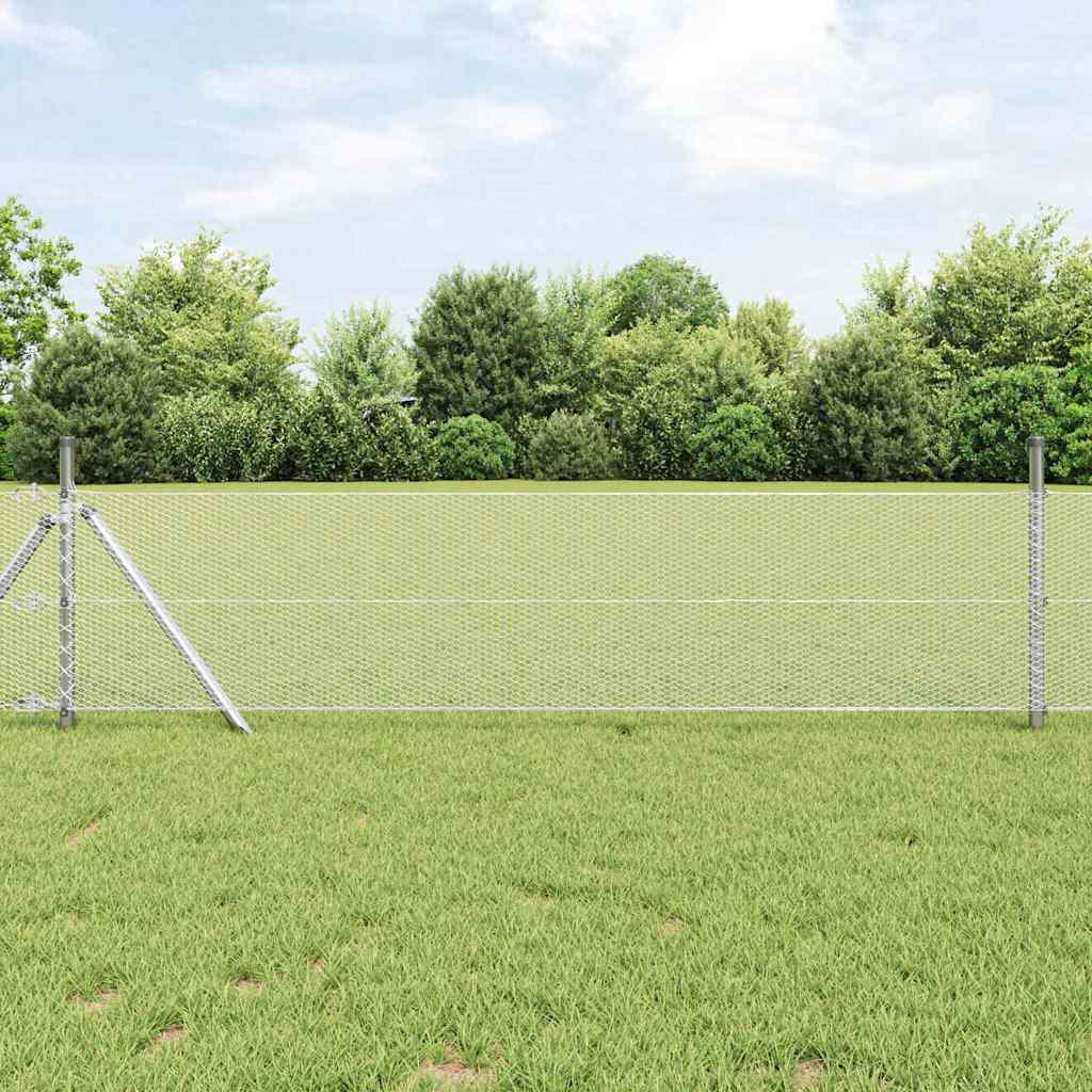 Heksagonalna ograda Srebrno 0,5 x 50 m Pocinčani čelik