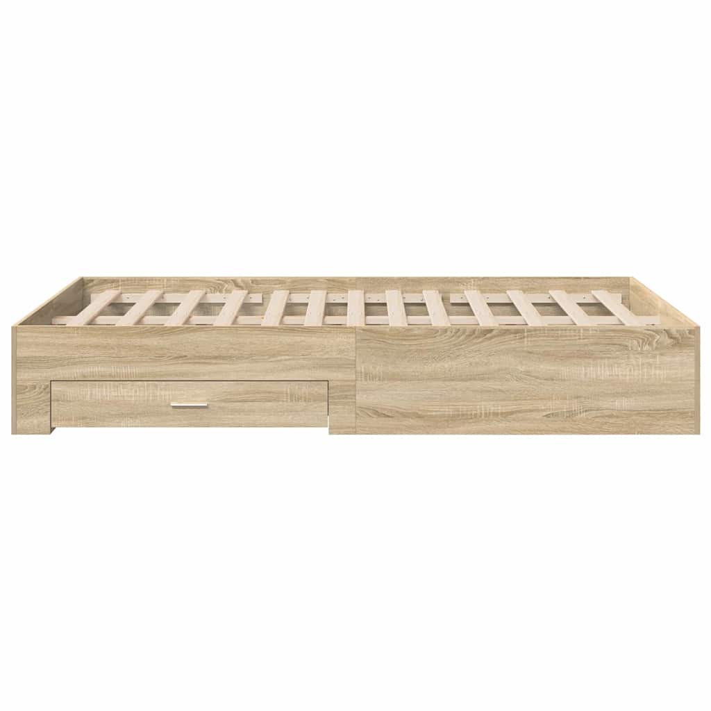 Krevetna konstrukcija Smeđa 120 x 190 cm Konstruirano drvo