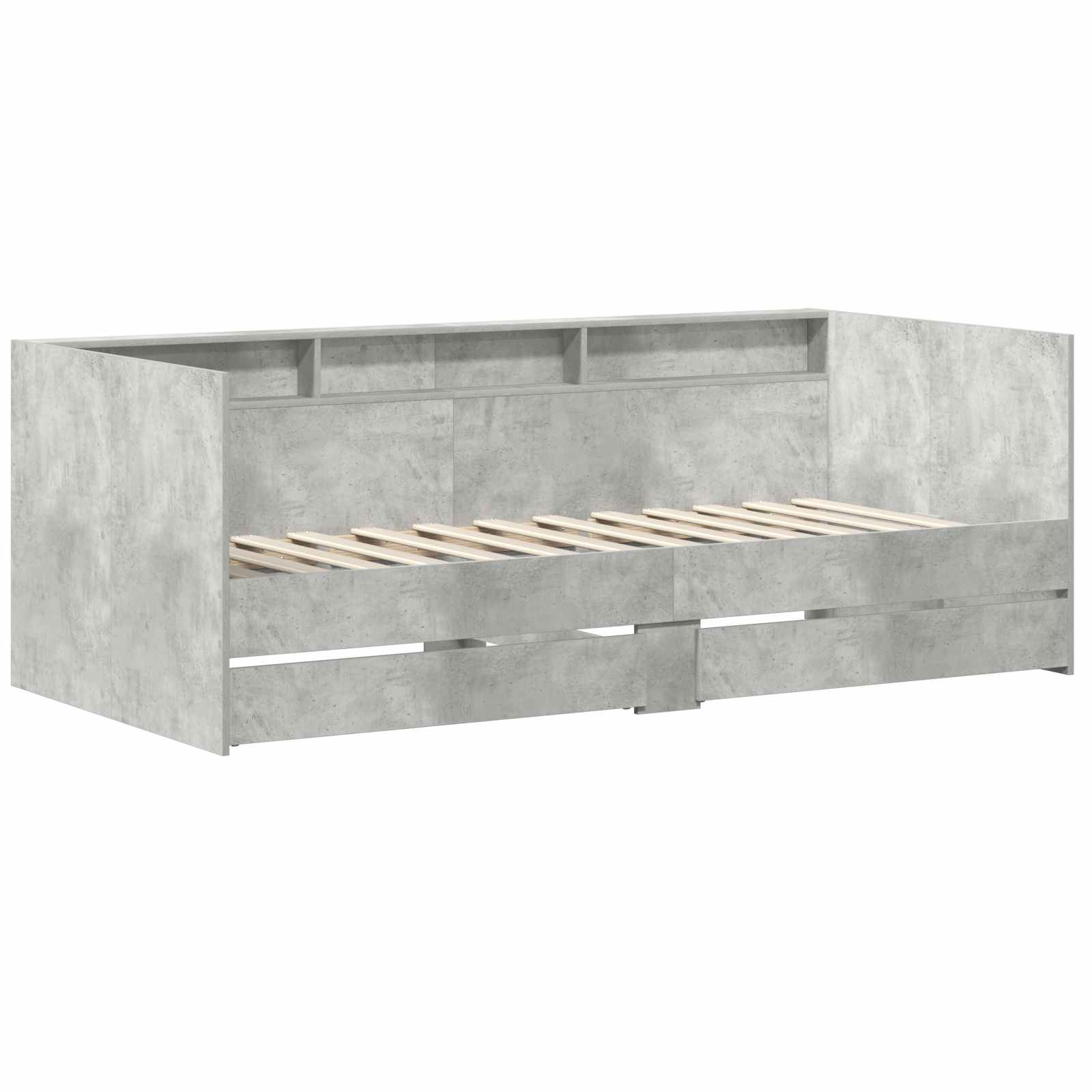 Dnevni krevet s ladicama Siva 90 x 200 cm Konstruirano drvo