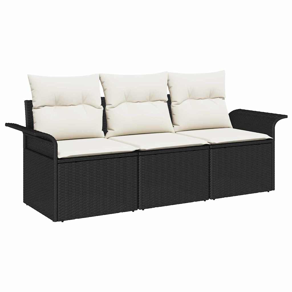 Set sofe s jastukom 3 pcs Crna poliratan