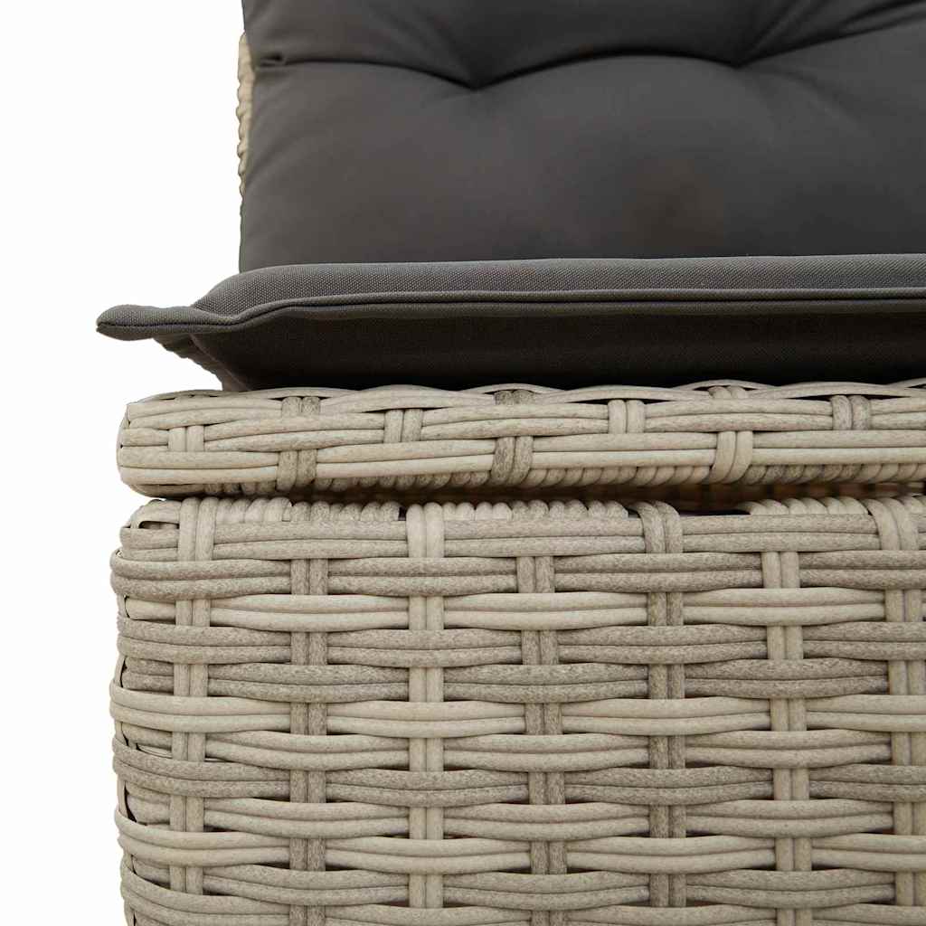 Sjedeća garnitura za vrt 10 pcs Svijetlo siva poliratan