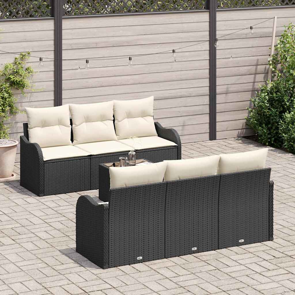 Sjedeća garnitura za vrt Crna 55 x 55 x 37 cm poliratan