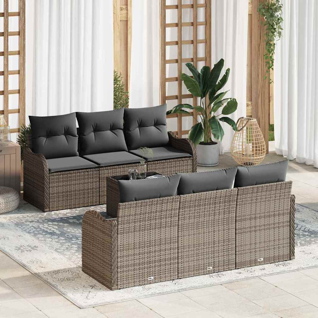 Sjedeća garnitura za vrt Siva 55 x 55 x 37 cm poliratan