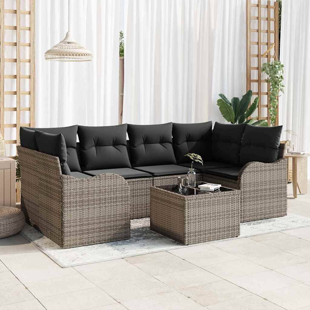 Sjedeća garnitura za vrt Siva 55 x 55 x 37 cm poliratan