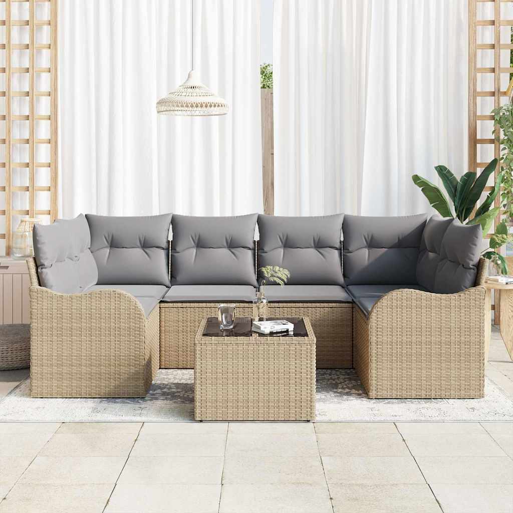 Sjedeća garnitura za vrt Bež 55 x 55 x 37 cm poliratan