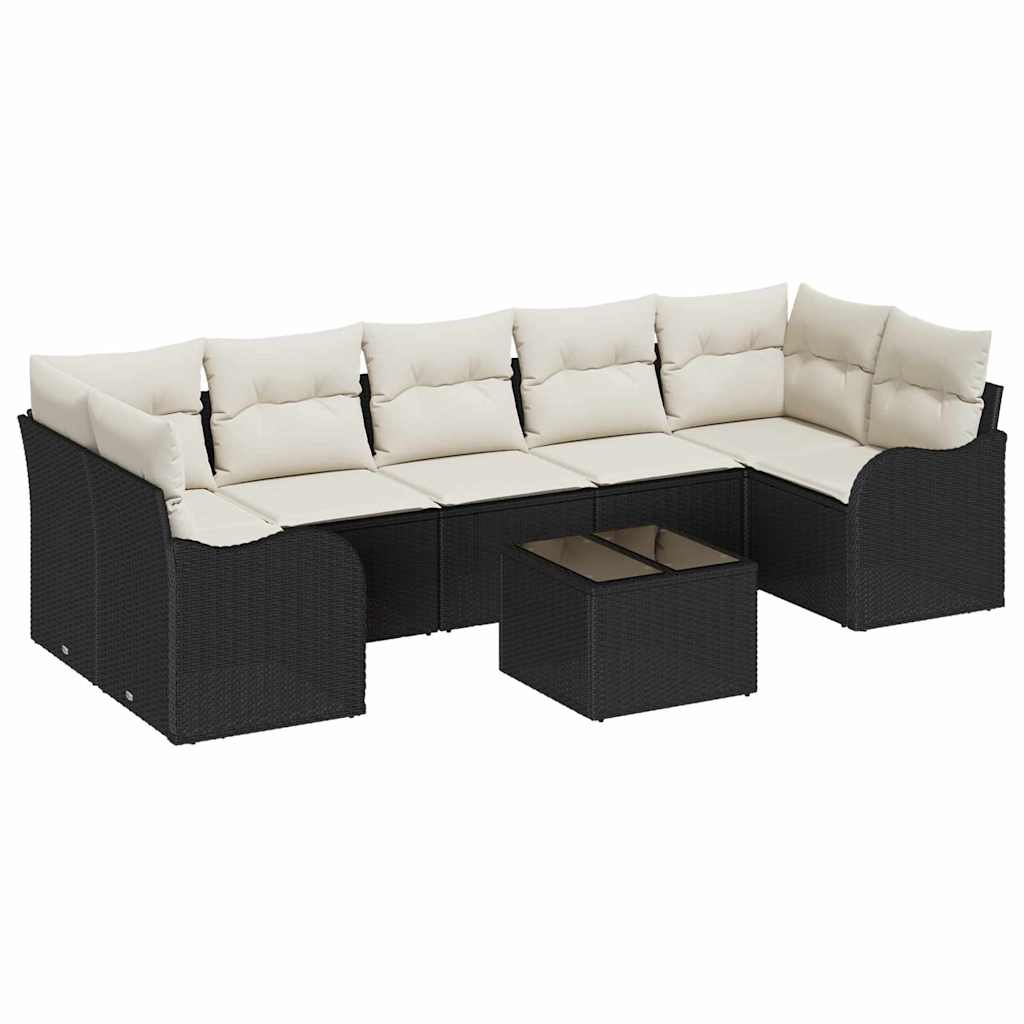 Sjedeća garnitura za vrt Crna 55 x 55 x 37 cm poliratan