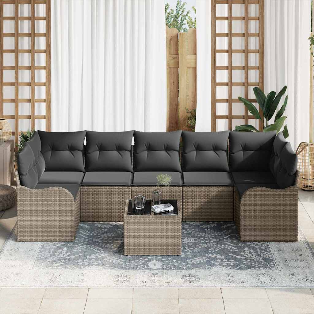 Sjedeća garnitura za vrt Siva 55 x 55 x 37 cm poliratan