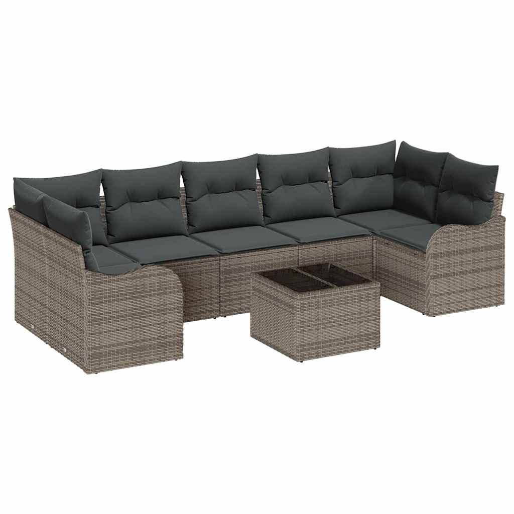 Sjedeća garnitura za vrt Siva 55 x 55 x 37 cm poliratan