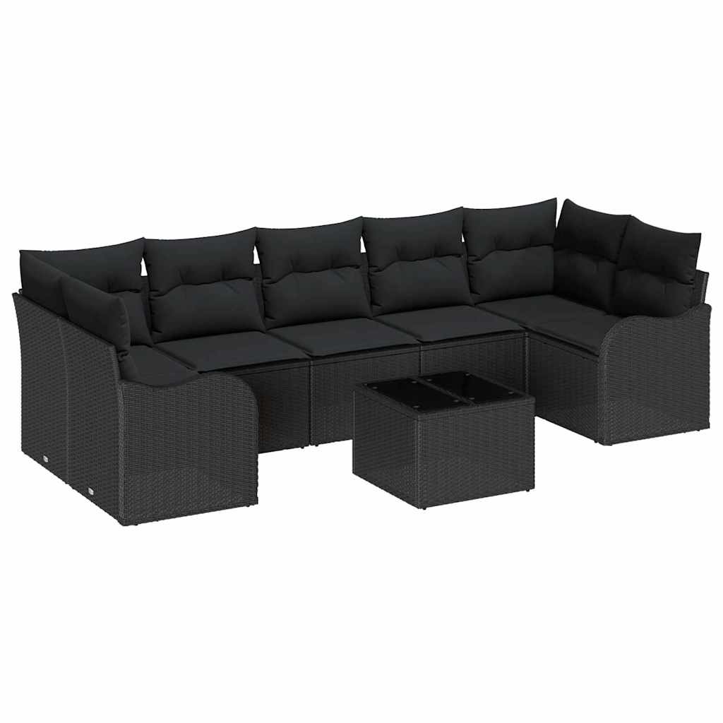 Sjedeća garnitura za vrt Crna 55 x 55 x 37 cm poliratan