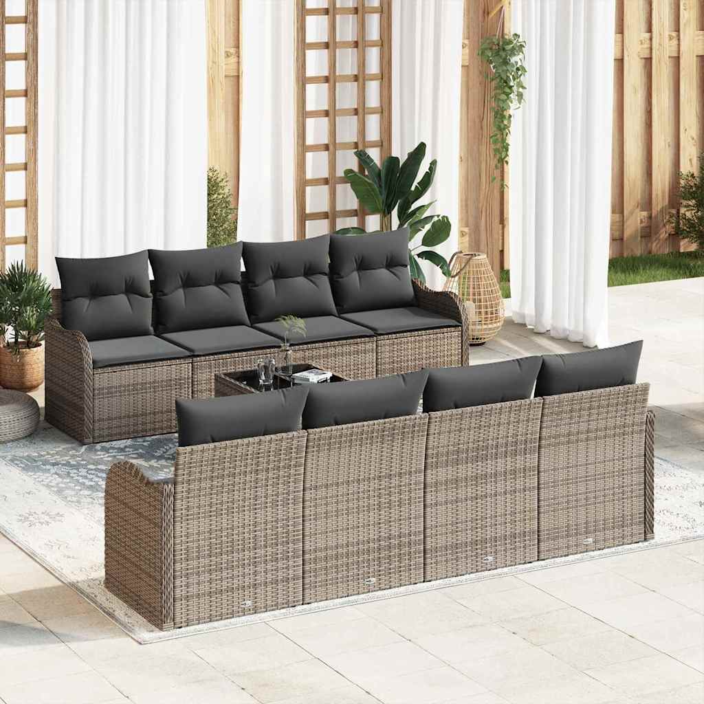 Sjedeća garnitura za vrt Siva 55 x 55 x 37 cm poliratan