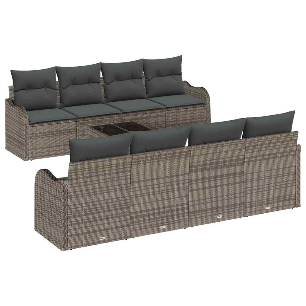 Sjedeća garnitura za vrt Siva 55 x 55 x 37 cm poliratan