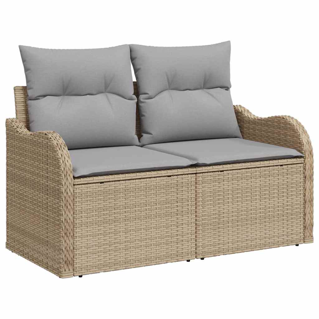 Sjedeća garnitura za vrt 10 pcs Bež poliratan
