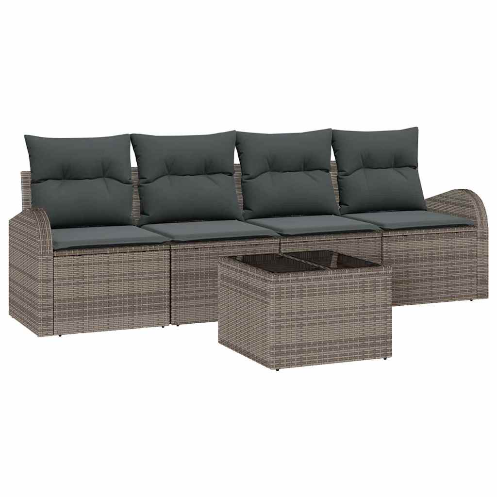 Sjedeća garnitura za vrt Siva 55 x 55 x 37 cm poliratan