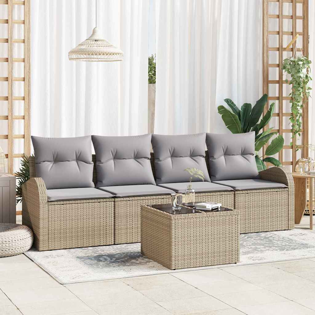 Sjedeća garnitura za vrt Bež 55 x 55 x 37 cm poliratan